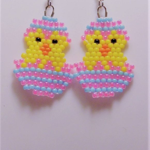 Easter Chick Earrings - Picture 1 of 1